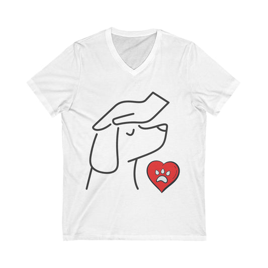 Unisex V-Neck Tee – Comfort & Style for Pet Lovers