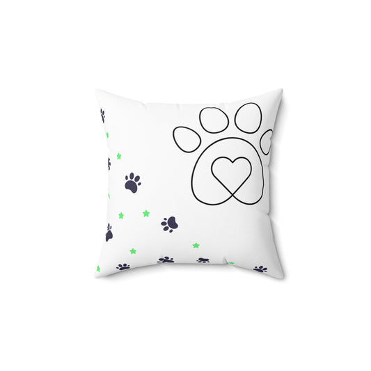 Cozy Square Pillow for Pet Lovers – Perfect for Home Decor