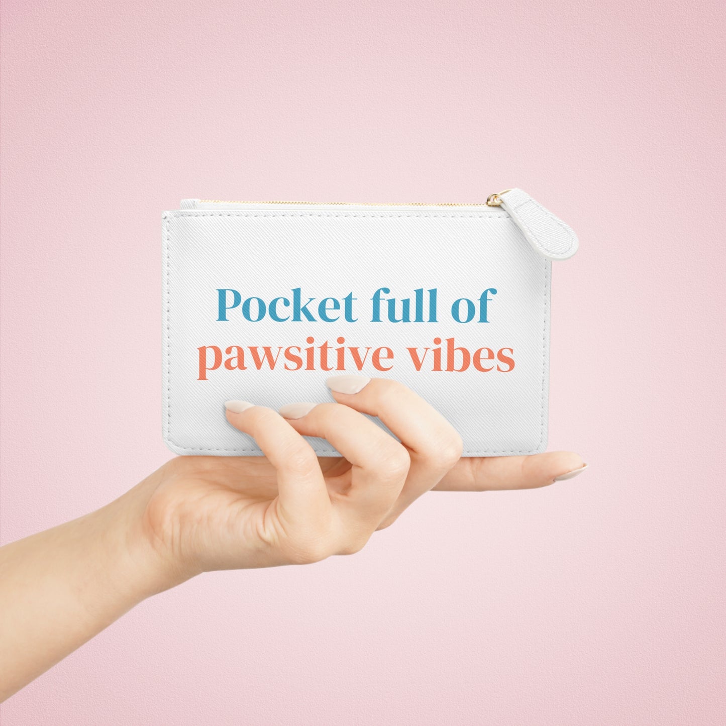 Pawsitive Vibes Mini Clutch Bag - Trendy Pet Lover Accessory