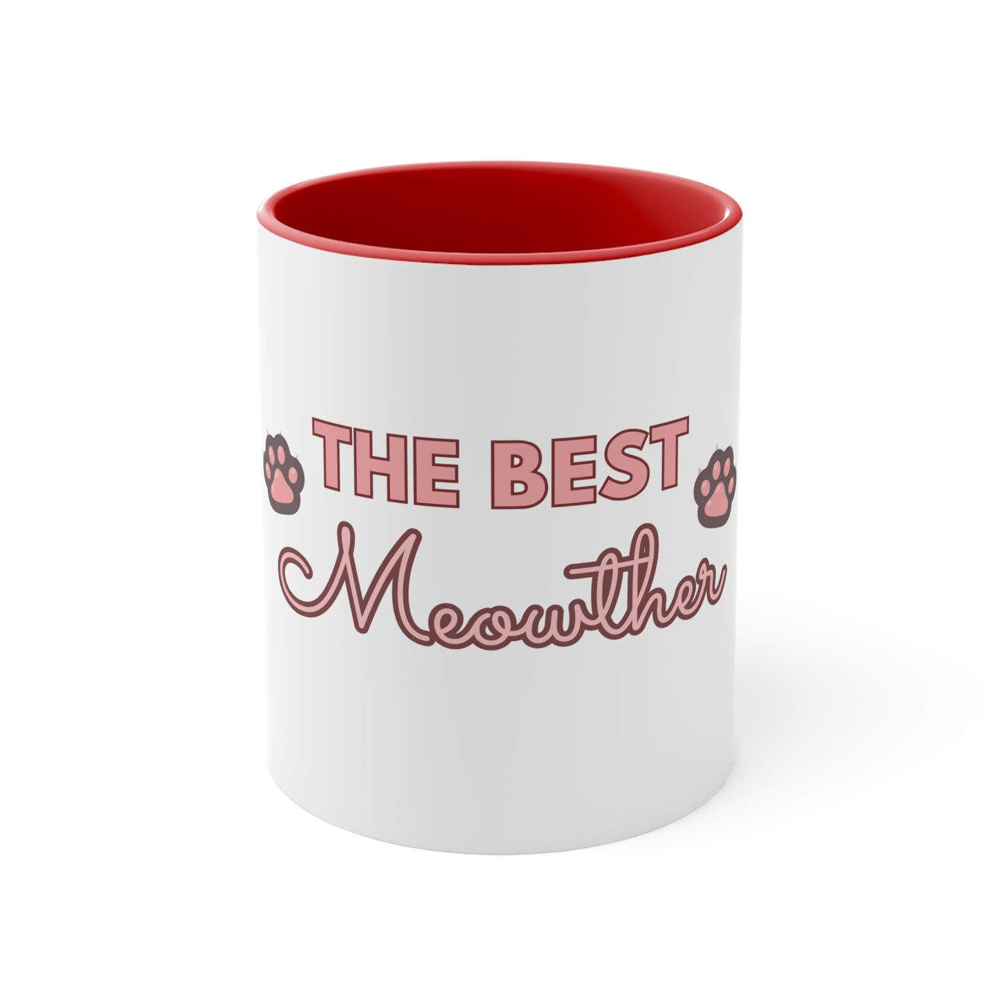 Cute Cat Lover Accent Mug - 'The Best Meowther' Gift for Pet Moms